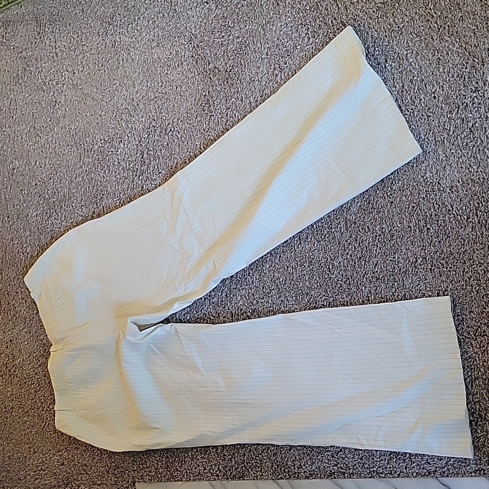 New York & Company, Size 12, Beige pinstripe pants - Picture 3 of 3